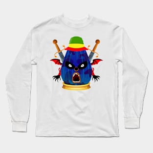 Spooky Halloween Pumpkin Head Long Sleeve T-Shirt